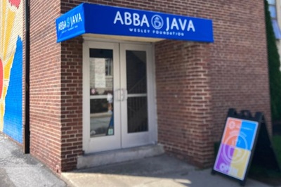 entrance to abba java coffee house